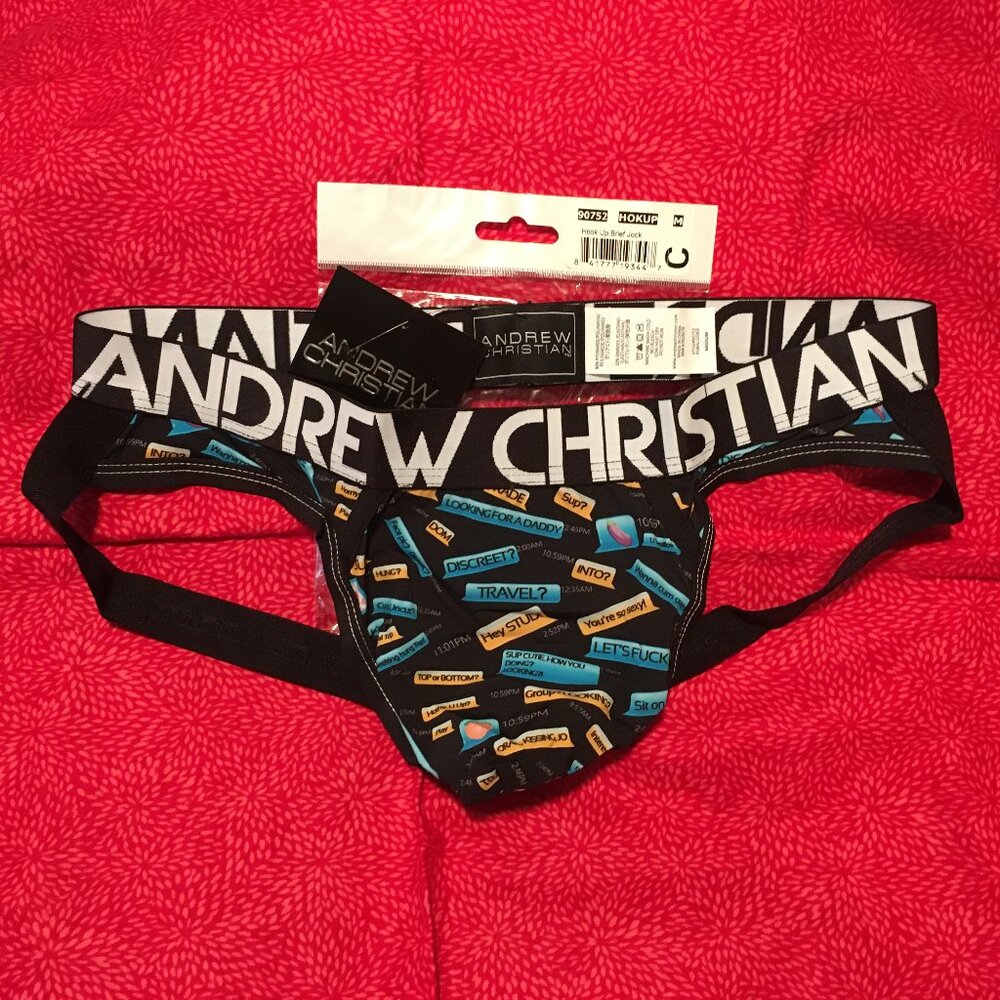 Andrew Christian Hook Up Brief Jock Size MEDIUM 🆕🩲🌟